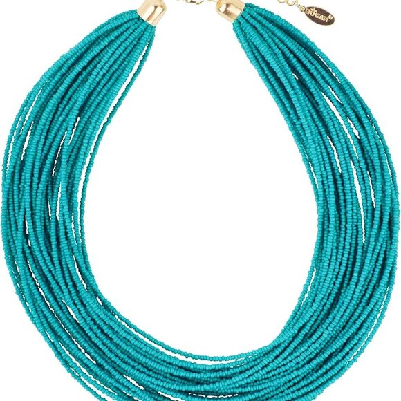 Multi Layer Chunky Bib Statement Seed Beads Cluster Collar Necklace for Women Gi - Picture 1 of 5